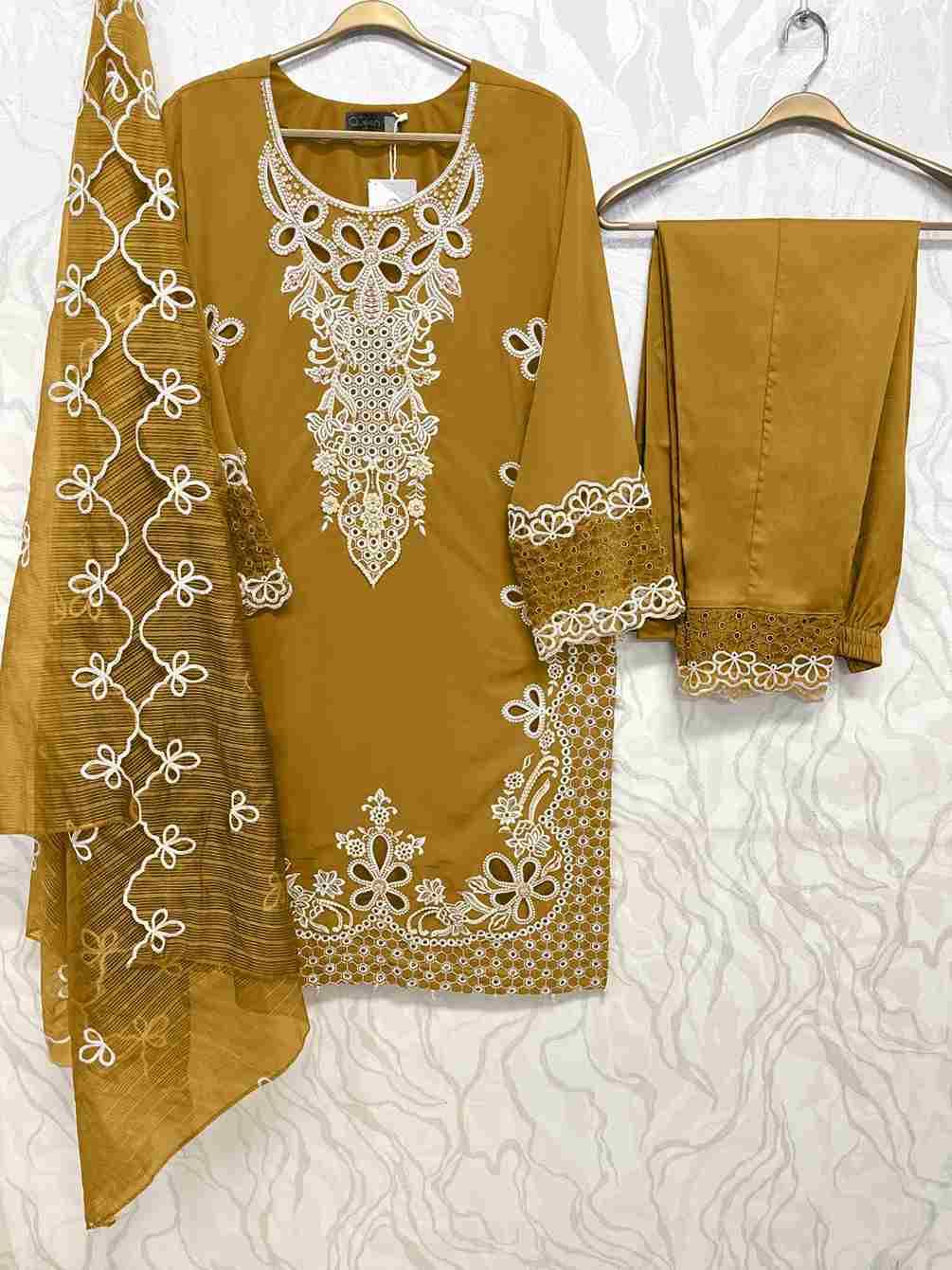 Queen 1706 Colours By Queen Studio 1706-A To 1706-D Series Beautiful Pakistani Suits Colorful Stylish Fancy Casual Wear & Ethnic Wear Faux Georgette Dresses At Wholesale Price