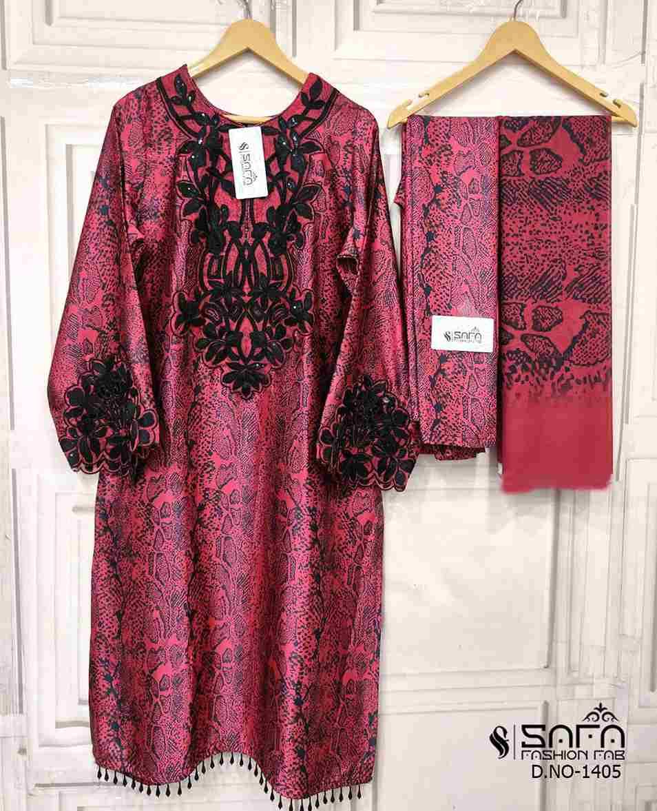 Safa 1405 Colours By Safa Fashion 1405-A To 1405-B Series Designer Stylish Fancy Colorful Beautiful Party Wear & Ethnic Wear Collection Fancy Dresses At Wholesale Price