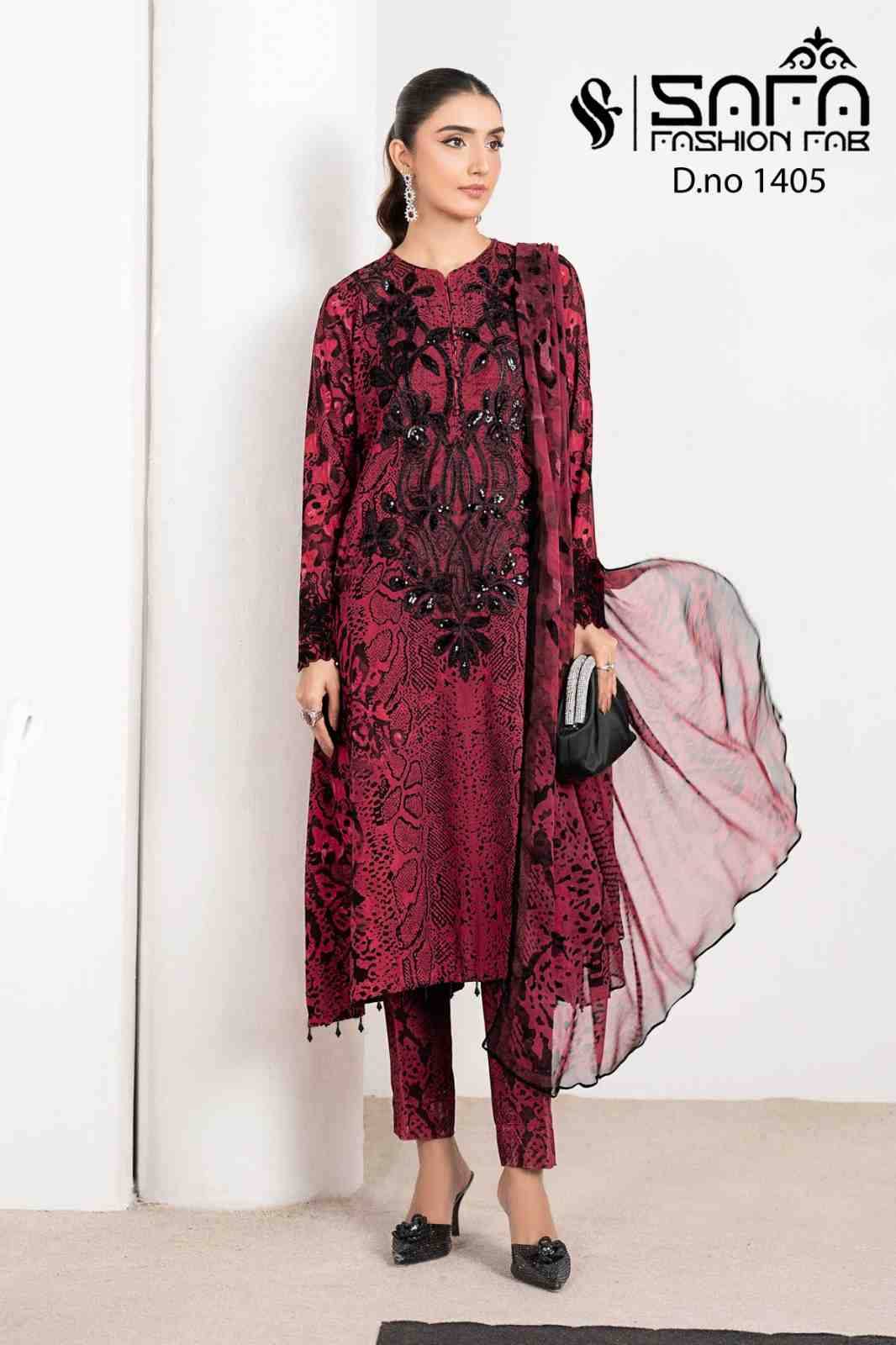 Safa 1405 Colours By Safa Fashion 1405-A To 1405-B Series Designer Stylish Fancy Colorful Beautiful Party Wear & Ethnic Wear Collection Fancy Dresses At Wholesale Price