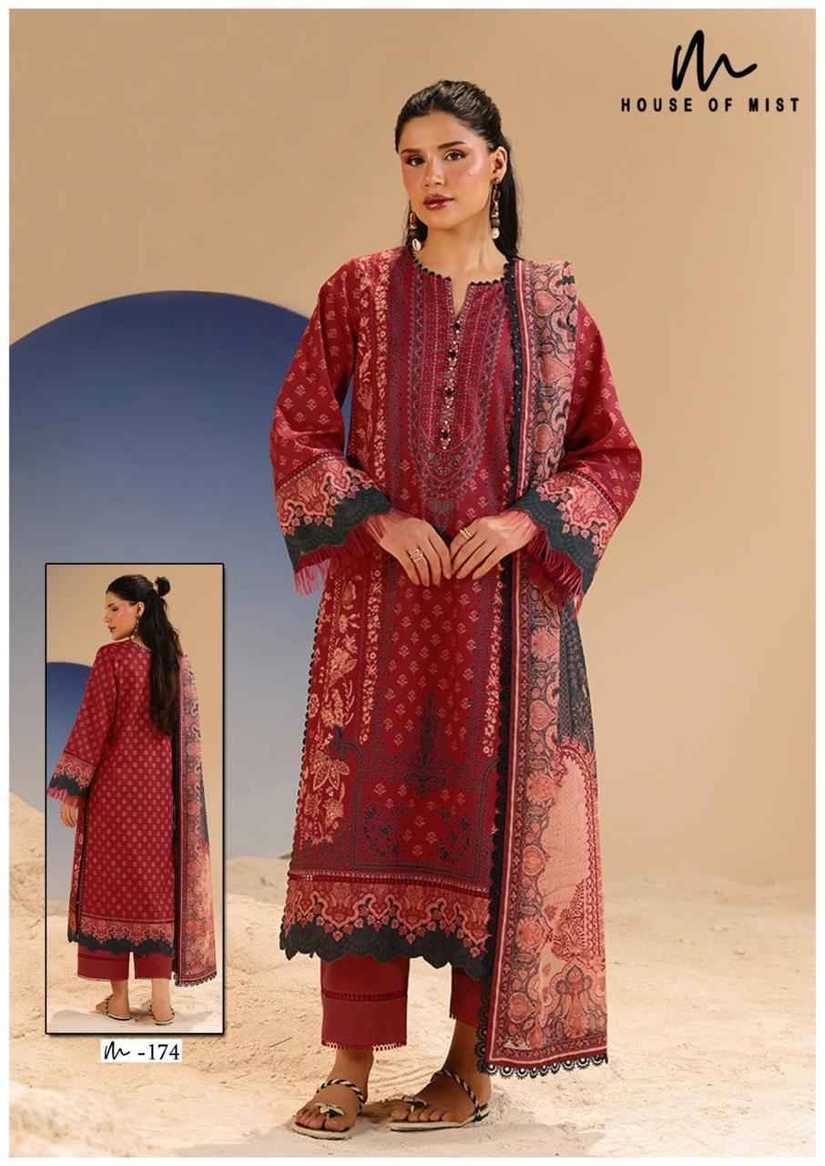 Ghazal Vol-18 By House Of Mist 171 To 176 Series Beautiful Pakistani Suits Colorful Stylish Fancy Casual Wear & Ethnic Wear Pure Cotton Print Dresses At Wholesale Price