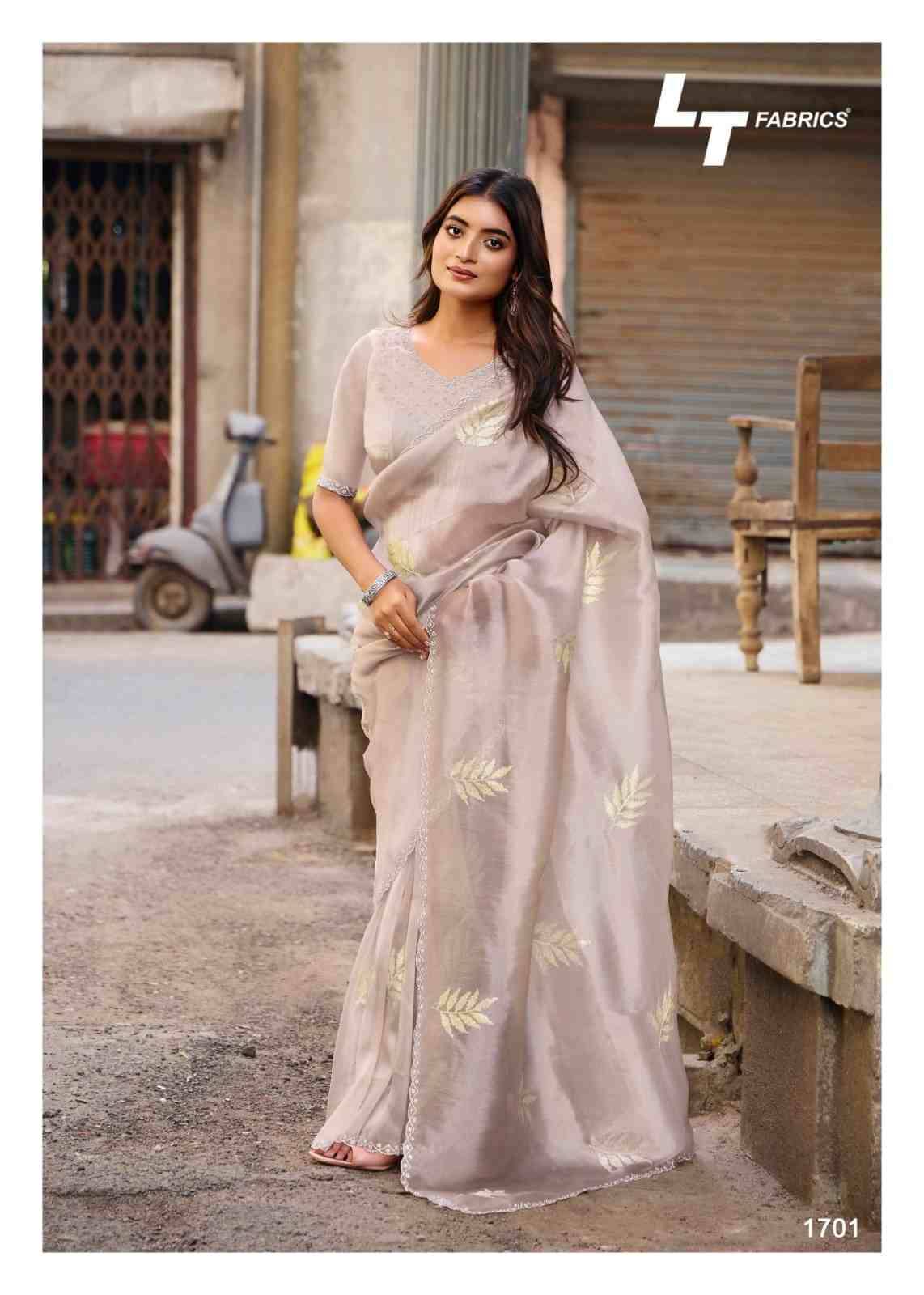 Primark Vol-17 By LT Fabrics 1701 To 1706 Series Indian Traditional Wear Collection Beautiful Stylish Fancy Colorful Party Wear & Occasional Wear Malai Silk Sarees At Wholesale Price
