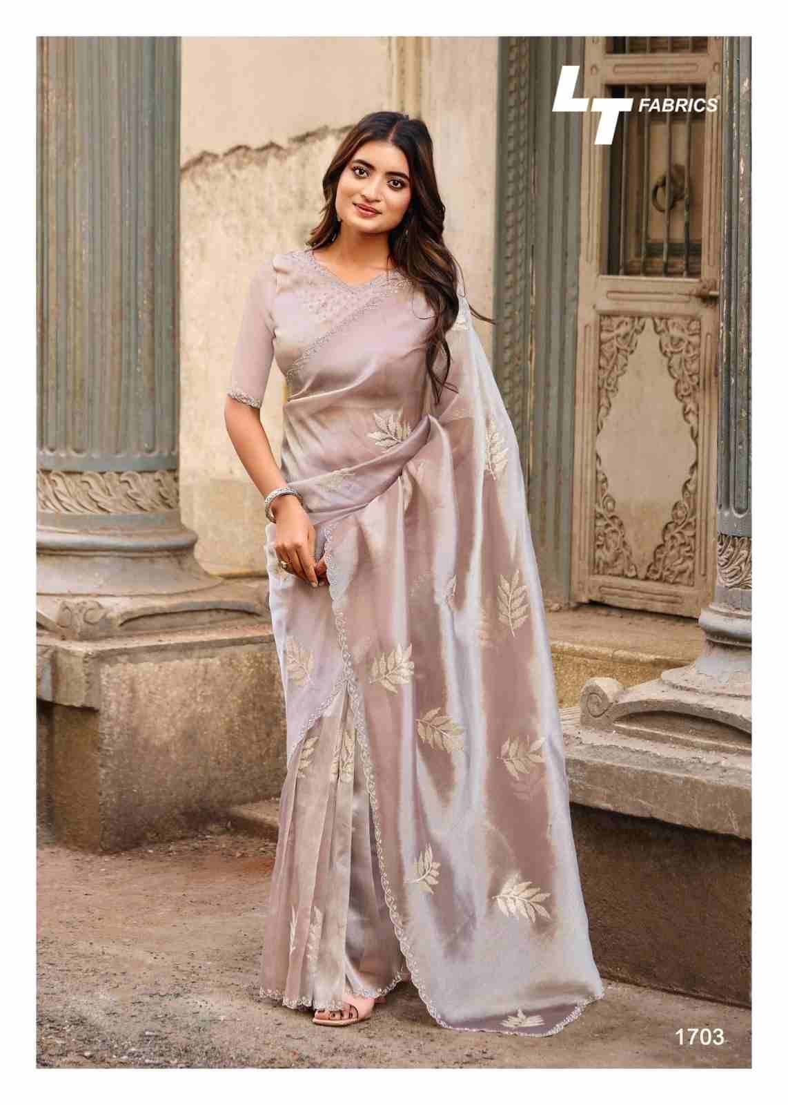 Primark Vol-17 By LT Fabrics 1701 To 1706 Series Indian Traditional Wear Collection Beautiful Stylish Fancy Colorful Party Wear & Occasional Wear Malai Silk Sarees At Wholesale Price