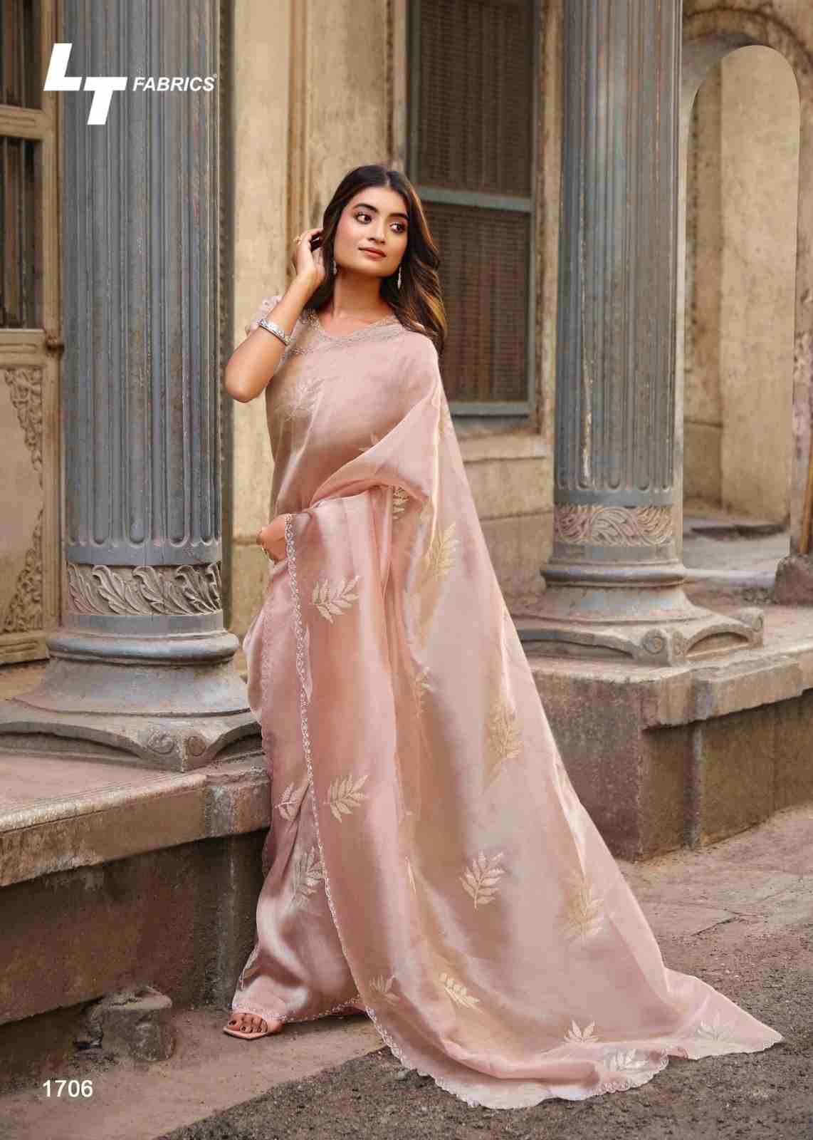 Primark Vol-17 By LT Fabrics 1701 To 1706 Series Indian Traditional Wear Collection Beautiful Stylish Fancy Colorful Party Wear & Occasional Wear Malai Silk Sarees At Wholesale Price