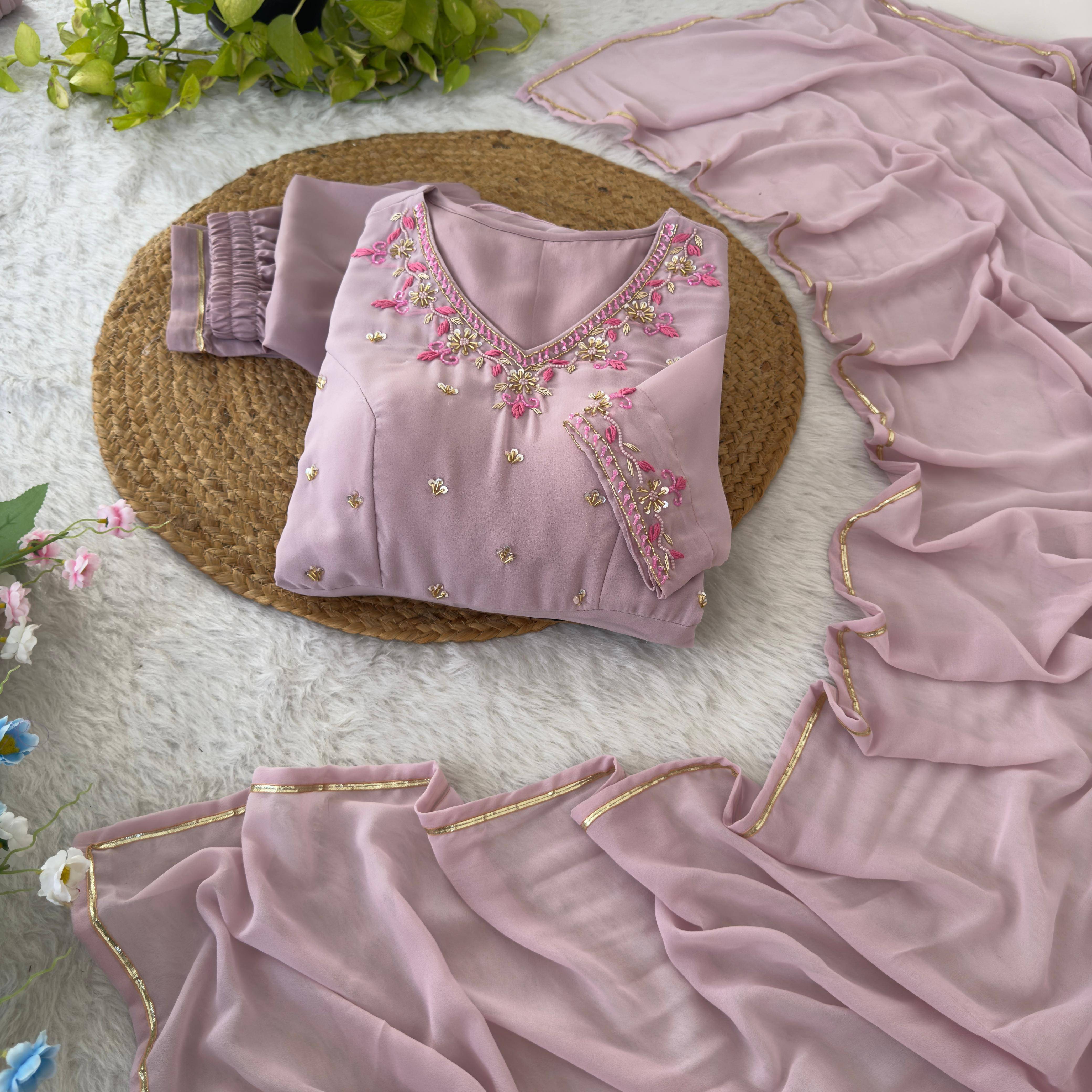 Mb-496 By Fashid Wholesale Designer Stylish Fancy Colorful Beautiful Party Wear & Ethnic Wear Collection Faux Georgette Gown At Wholesale Price