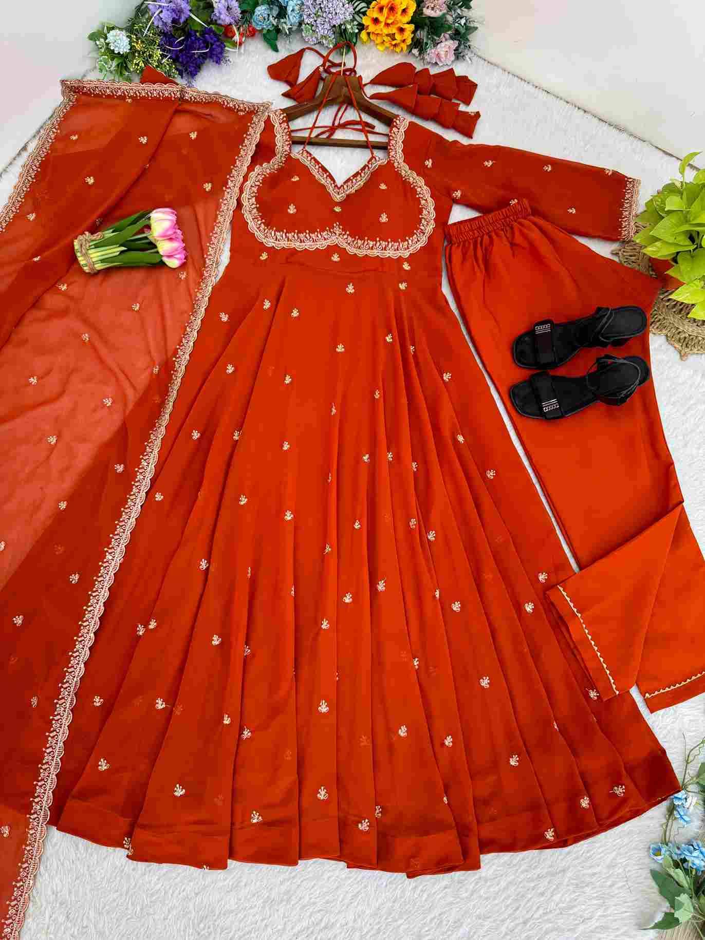 Mb-528 Vol-2 By Fashid Wholesale Beautiful Suits Colorful Stylish Fancy Casual Wear & Ethnic Wear Faux Georgette Gown At Wholesale Price