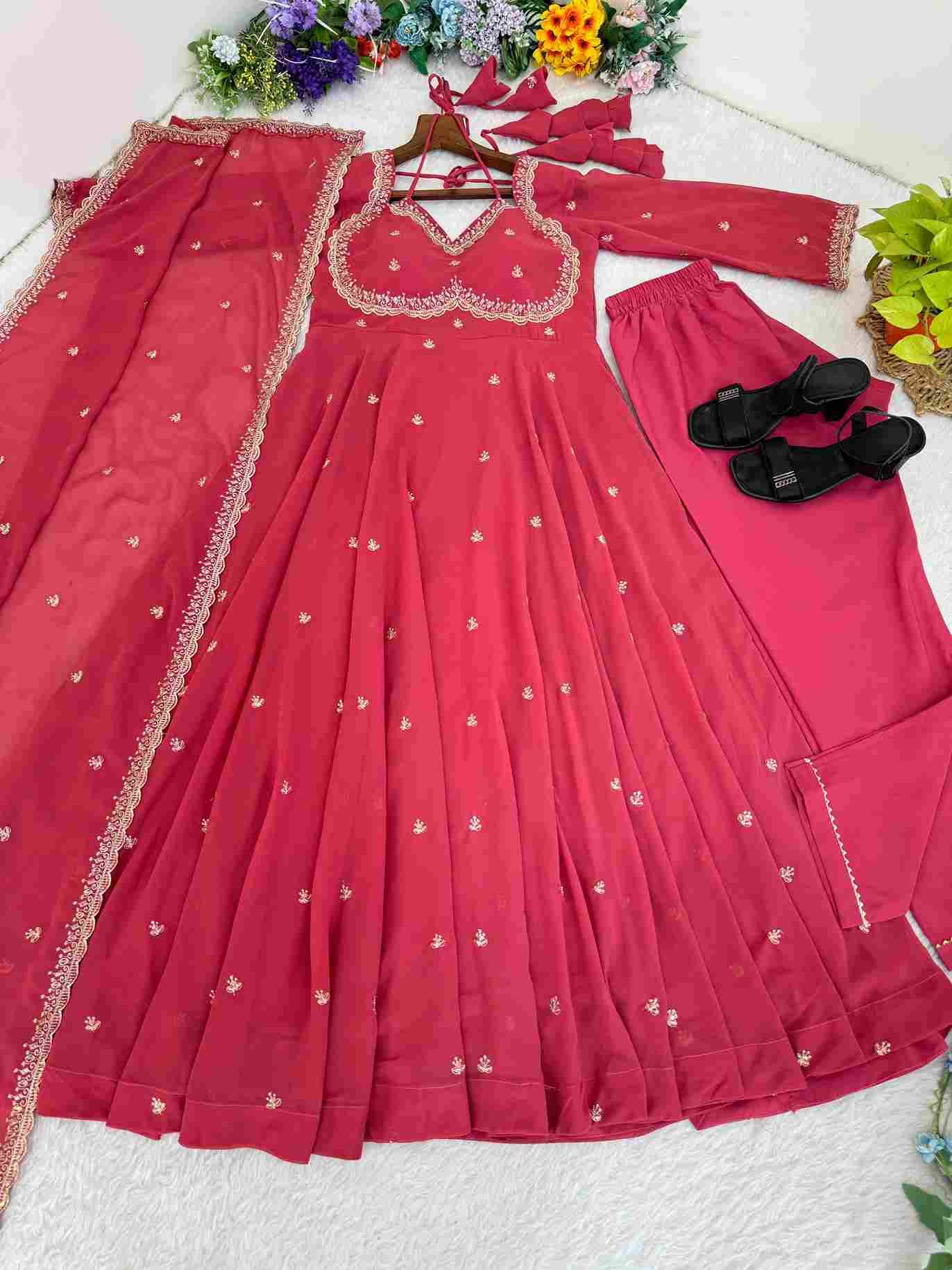 Mb-527 By Fashid Wholesale 01 To 02 Series Beautiful Suits Colorful Stylish Fancy Casual Wear & Ethnic Wear Faux Georgette Gown At Wholesale Price