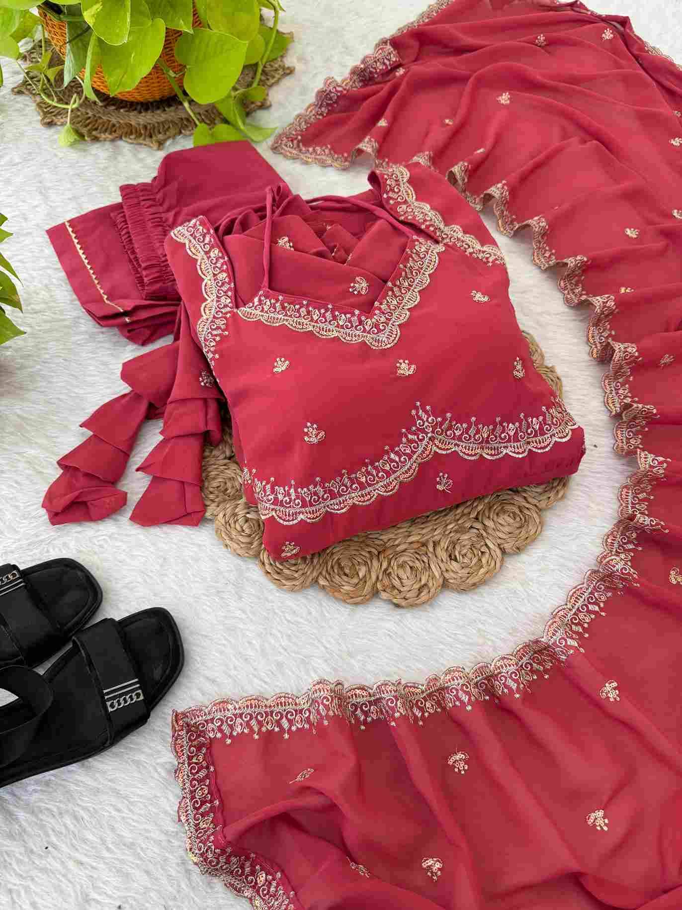 Mb-527 By Fashid Wholesale 01 To 02 Series Beautiful Suits Colorful Stylish Fancy Casual Wear & Ethnic Wear Faux Georgette Gown At Wholesale Price