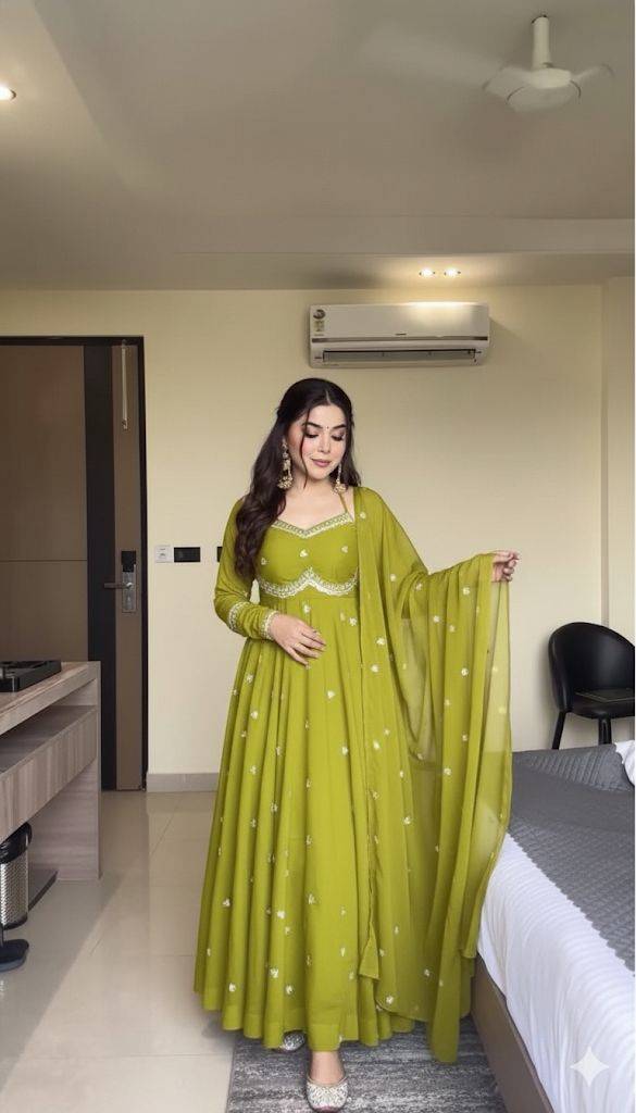 Mb-527 By Fashid Wholesale 01 To 02 Series Beautiful Suits Colorful Stylish Fancy Casual Wear & Ethnic Wear Faux Georgette Gown At Wholesale Price