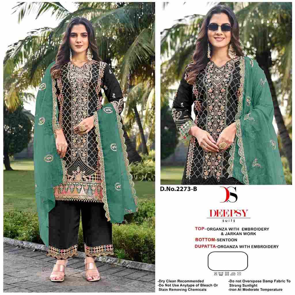 Deepsy Hit Design 2273 Colours By Deepsy Suits 2273-A To 2273-D Series Pakistani Stylish Beautiful Colourful Printed & Embroidered Party Wear & Occasional Wear Organza Dresses At Wholesale Price