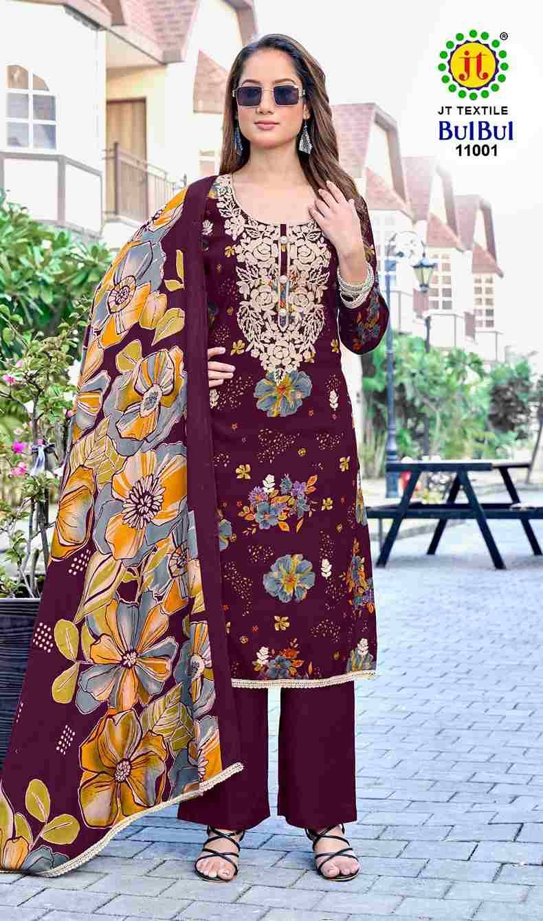 Bulbul Vol-11 By JT 11001 To 11005 Series Beautiful Festive Suits Colorful Stylish Fancy Casual Wear & Ethnic Wear Rayon Dresses At Wholesale Price