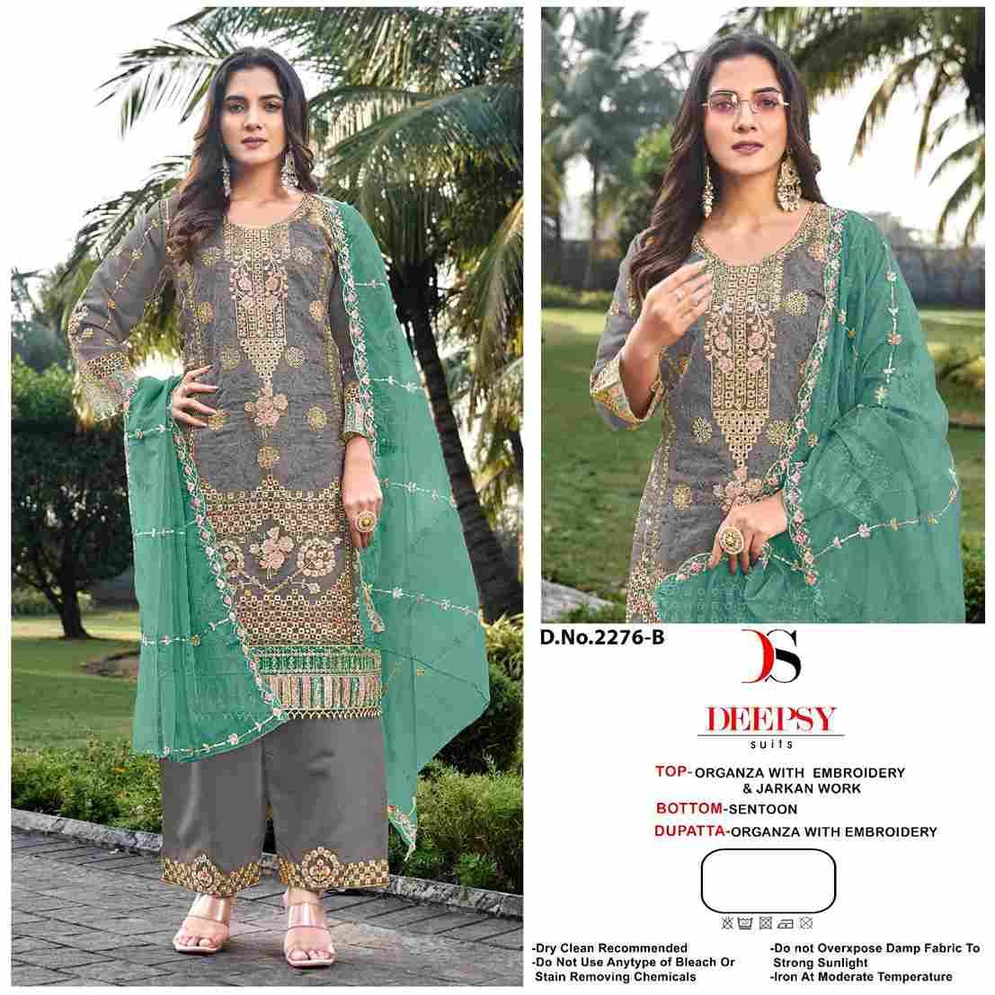 Deepsy Hit Design 2276 Colours By Deepsy Suits 2276-A To 2276-D Series Pakistani Stylish Beautiful Colourful Printed & Embroidered Party Wear & Occasional Wear Organza Dresses At Wholesale Price