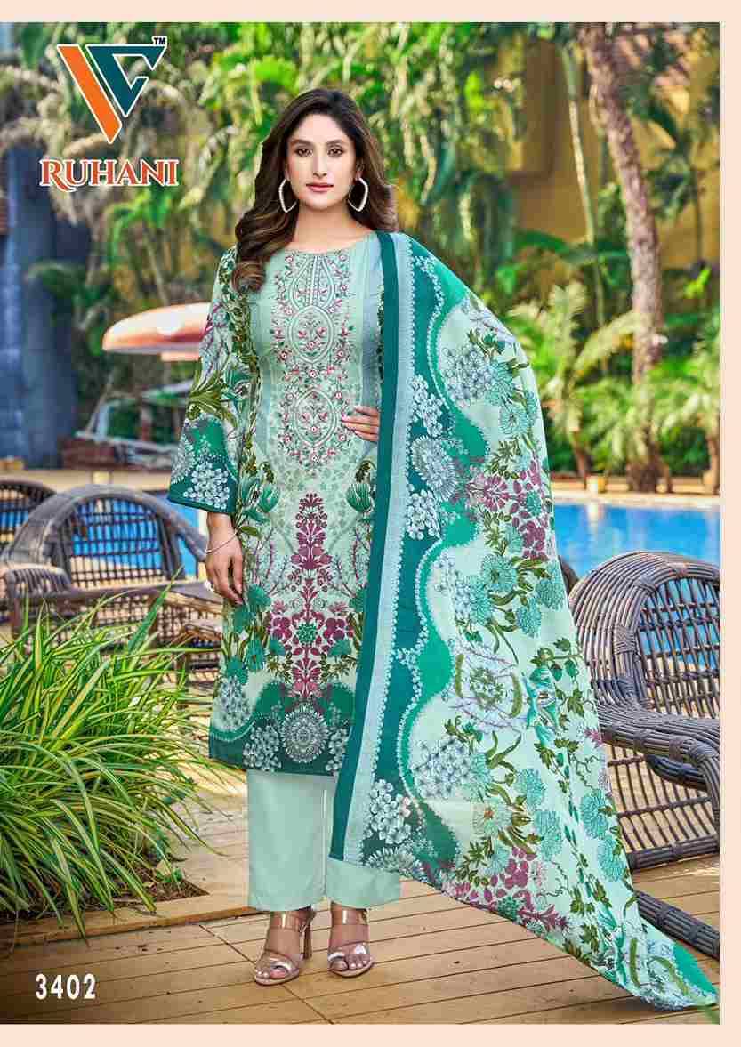 Ruhani Vol-34 By Vandana Creation 3401 To 3408 Series Beautiful Festive Suits Stylish Fancy Colorful Casual Wear & Ethnic Wear Cotton Print Dresses At Wholesale Price