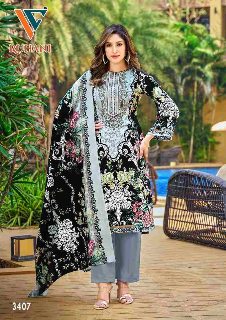 Ruhani Vol-34 By Vandana Creation 3401 To 3408 Series Beautiful Festive Suits Stylish Fancy Colorful Casual Wear & Ethnic Wear Cotton Print Dresses At Wholesale Price