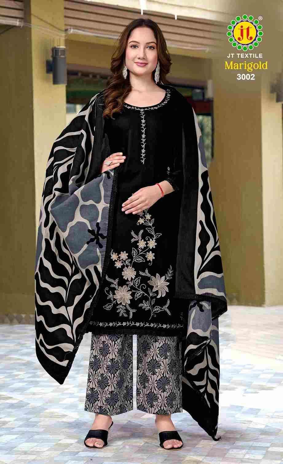 Marigold Vol-3 By JT 3001 To 3005 Series Beautiful Festive Suits Colorful Stylish Fancy Casual Wear & Ethnic Wear Rayon Dresses At Wholesale Price