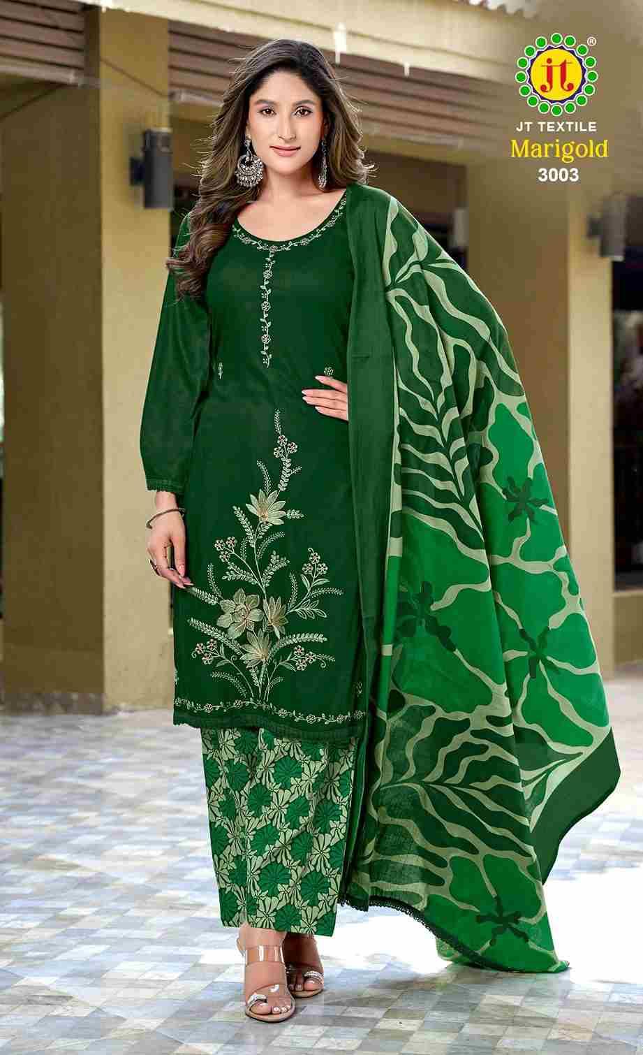 Marigold Vol-3 By JT 3001 To 3005 Series Beautiful Festive Suits Colorful Stylish Fancy Casual Wear & Ethnic Wear Rayon Dresses At Wholesale Price