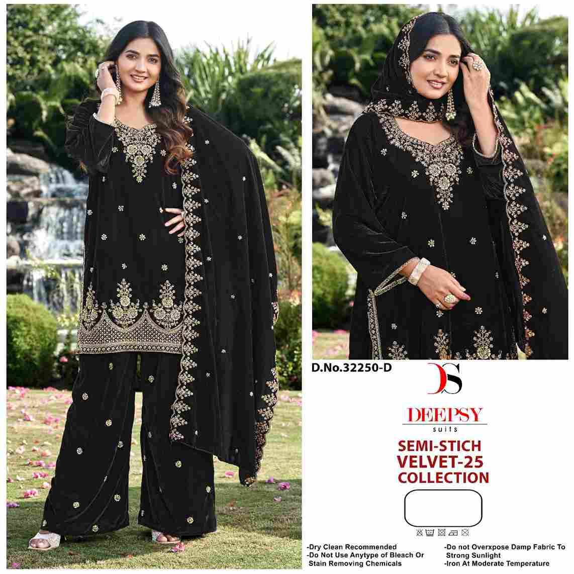 Velvet 32250 Colours By Deepsy Suits 32250-A To 32250-D Series Beautiful Stylish Pakistani Suits Fancy Colorful Casual Wear & Ethnic Wear & Ready To Wear Heavy Velvet Embroidery Dresses At Wholesale Price
