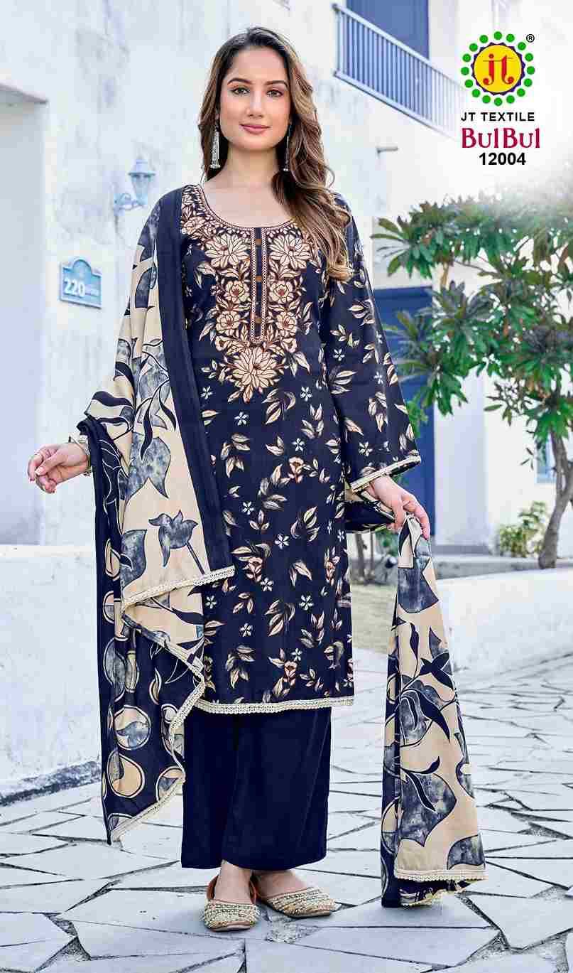 Bulbul Vol-12 By JT 12001 To 12005 Series Beautiful Festive Suits Colorful Stylish Fancy Casual Wear & Ethnic Wear Rayon Dresses At Wholesale Price