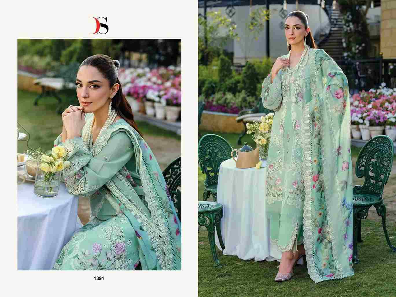 Elaf Luxury Lawn-25 Vol-3 Nx By Deepsy Suits Designer Pakistani Suits Beautiful Fancy Stylish Colorful Party Wear & Occasional Wear Pure Cotton Dresses At Wholesale Price