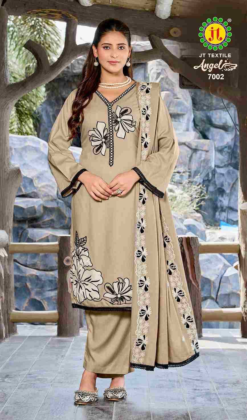 Angel Vol-7 By JT 7001 To 7005 Series Beautiful Festive Suits Colorful Stylish Fancy Casual Wear & Ethnic Wear Rayon Dresses At Wholesale Price