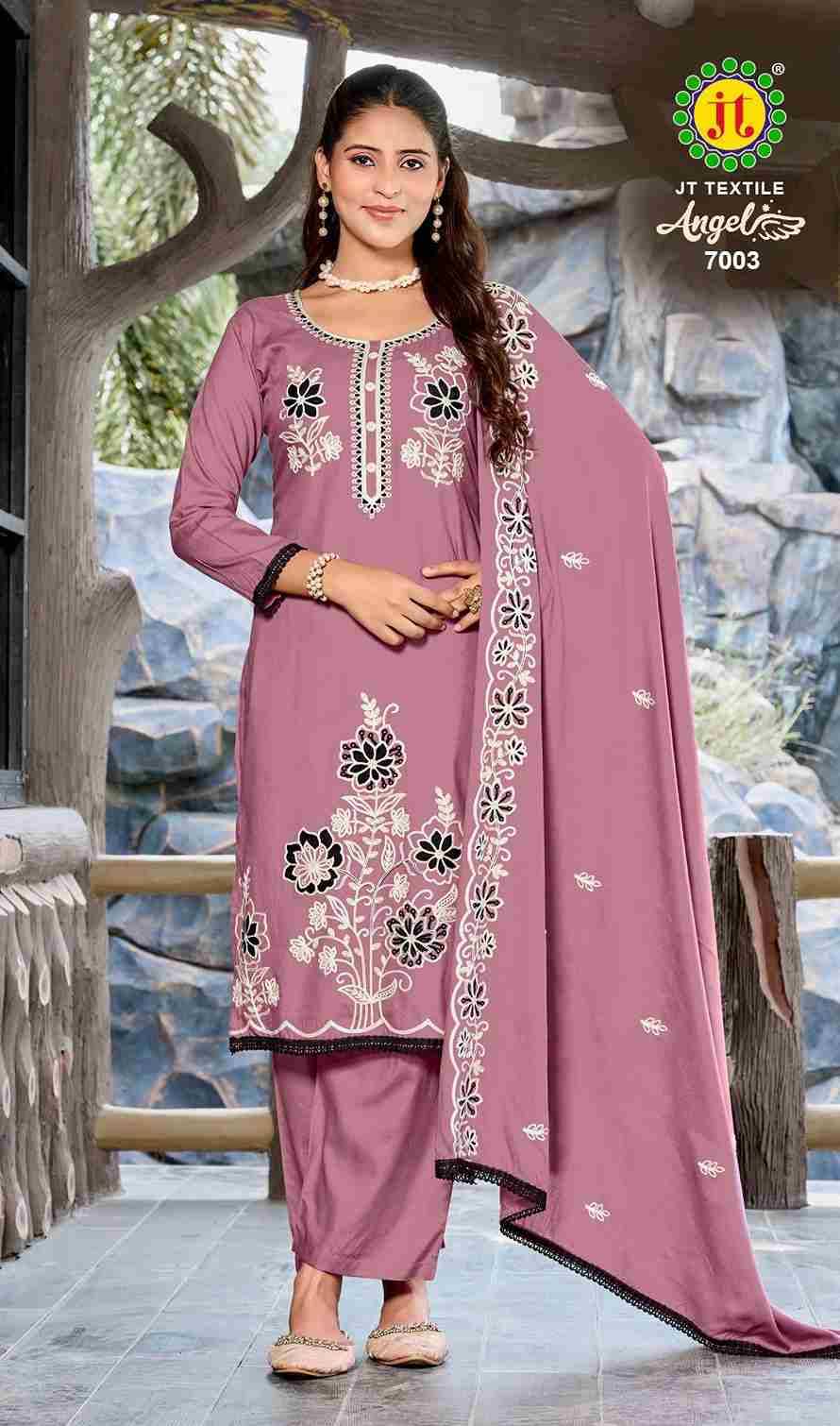 Angel Vol-7 By JT 7001 To 7005 Series Beautiful Festive Suits Colorful Stylish Fancy Casual Wear & Ethnic Wear Rayon Dresses At Wholesale Price