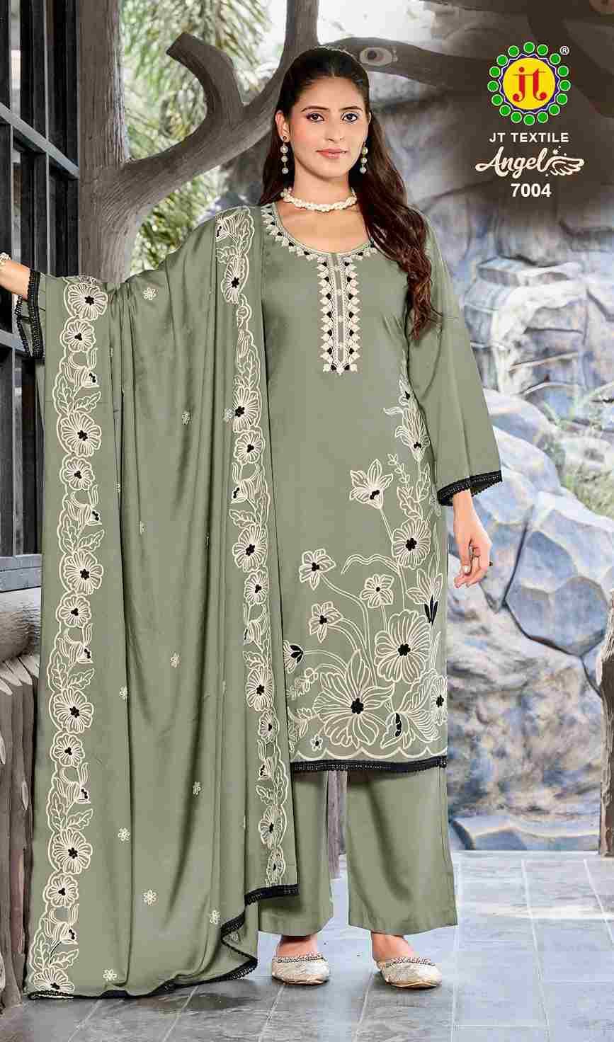 Angel Vol-7 By JT 7001 To 7005 Series Beautiful Festive Suits Colorful Stylish Fancy Casual Wear & Ethnic Wear Rayon Dresses At Wholesale Price