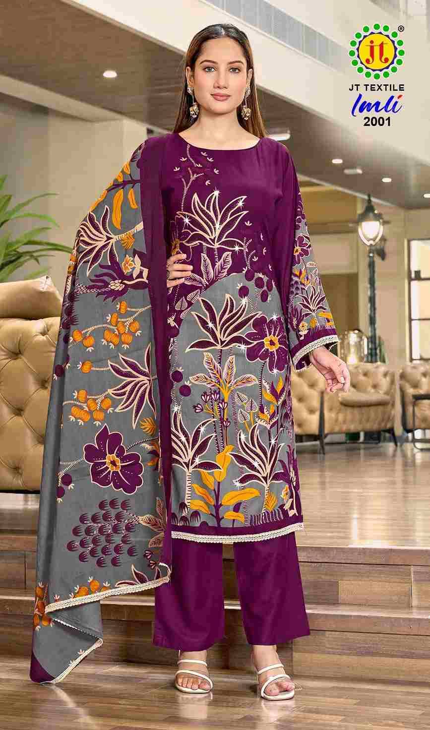 Imli Vol-2 By JT 2001 To 2005 Series Beautiful Festive Suits Colorful Stylish Fancy Casual Wear & Ethnic Wear Rayon Dresses At Wholesale Price