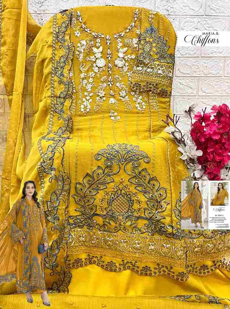 Shree Fabs Hit Design SF-5535 Colours By Shree Fabs SF-5535-A To SF-5535-D Series Beautiful Stylish Pakistani Suits Fancy Colorful Casual Wear & Ethnic Wear & Ready To Wear Chiffon Embroidery Dresses At Wholesale Price