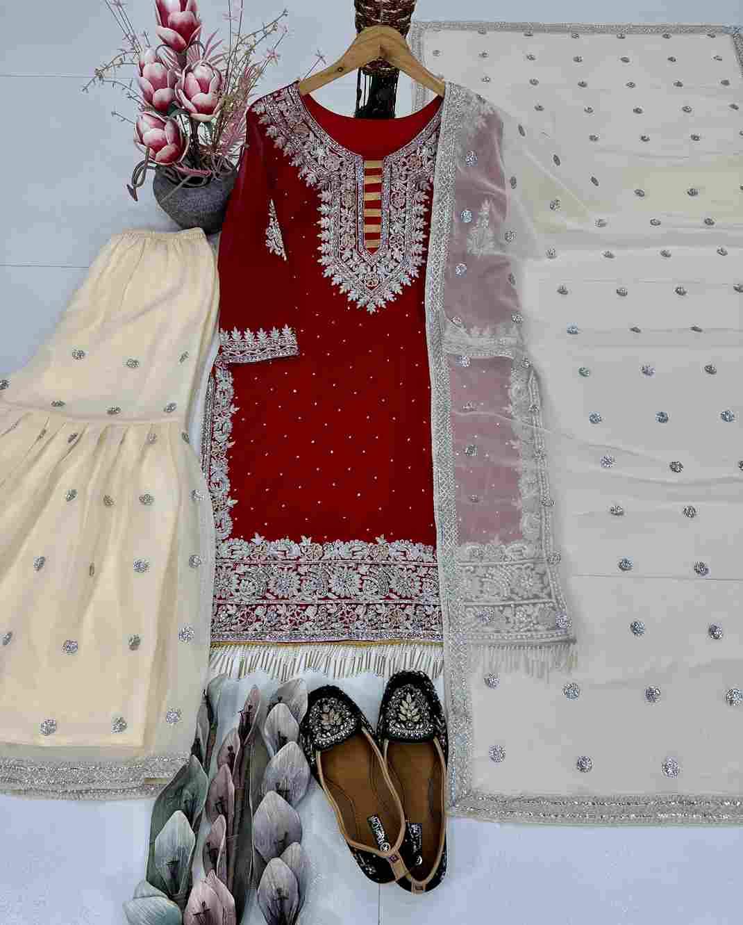 Kf-1710 By Fashid Wholesale 01 To 02 Series Beautiful Stylish Festive Suits Fancy Colorful Casual Wear & Ethnic Wear & Ready To Wear Heavy Faux Georgette Dresses At Wholesale Price