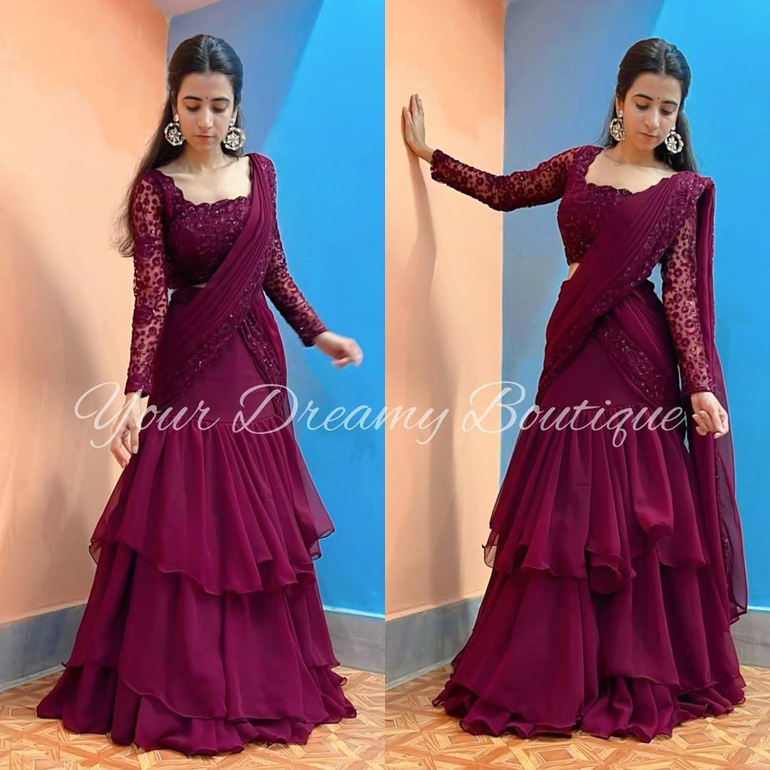 Kf-1663 By Fashid Wholesale 01 To 04 Series Beautiful Stylish Festive Suits Fancy Colorful Casual Wear & Ethnic Wear & Ready To Wear Heavy Faux Georgette Lehenga At Wholesale Price