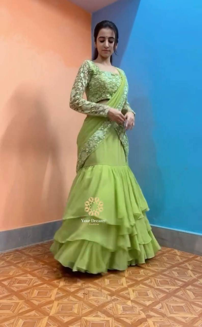 Kf-1663 By Fashid Wholesale 01 To 04 Series Beautiful Stylish Festive Suits Fancy Colorful Casual Wear & Ethnic Wear & Ready To Wear Heavy Faux Georgette Lehenga At Wholesale Price