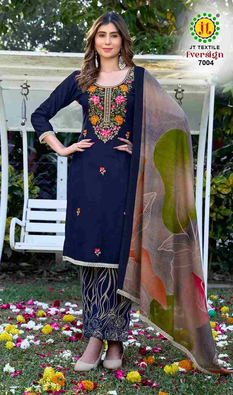 Eversign Vol-7 By JT 7001 To 7005 Series Beautiful Festive Suits Colorful Stylish Fancy Casual Wear & Ethnic Wear Rayon Dresses At Wholesale Price