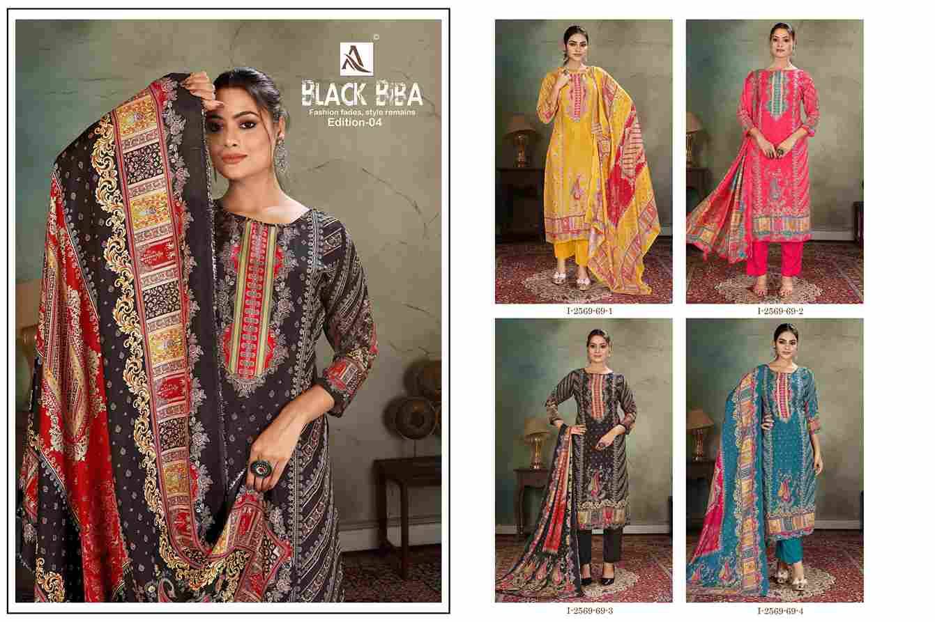 Black Biba Vol-4 By Alok Suit 2569-69-1 To 2569-69-4 Series Beautiful Festive Suits Stylish Fancy Colorful Casual Wear & Ethnic Wear Pure Viscose Muslin Embroidered Dresses At Wholesale Price