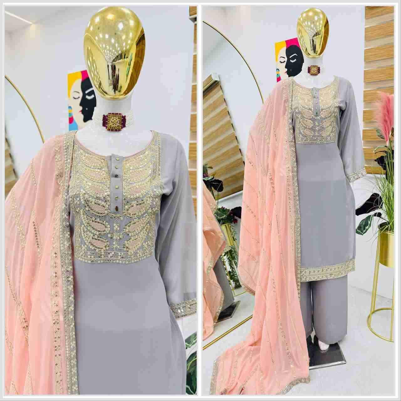 Zf-9290 By Fashid Wholesale Designer Stylish Fancy Colorful Beautiful Party Wear & Ethnic Wear Collection Faux Georgette Dresses At Wholesale Price