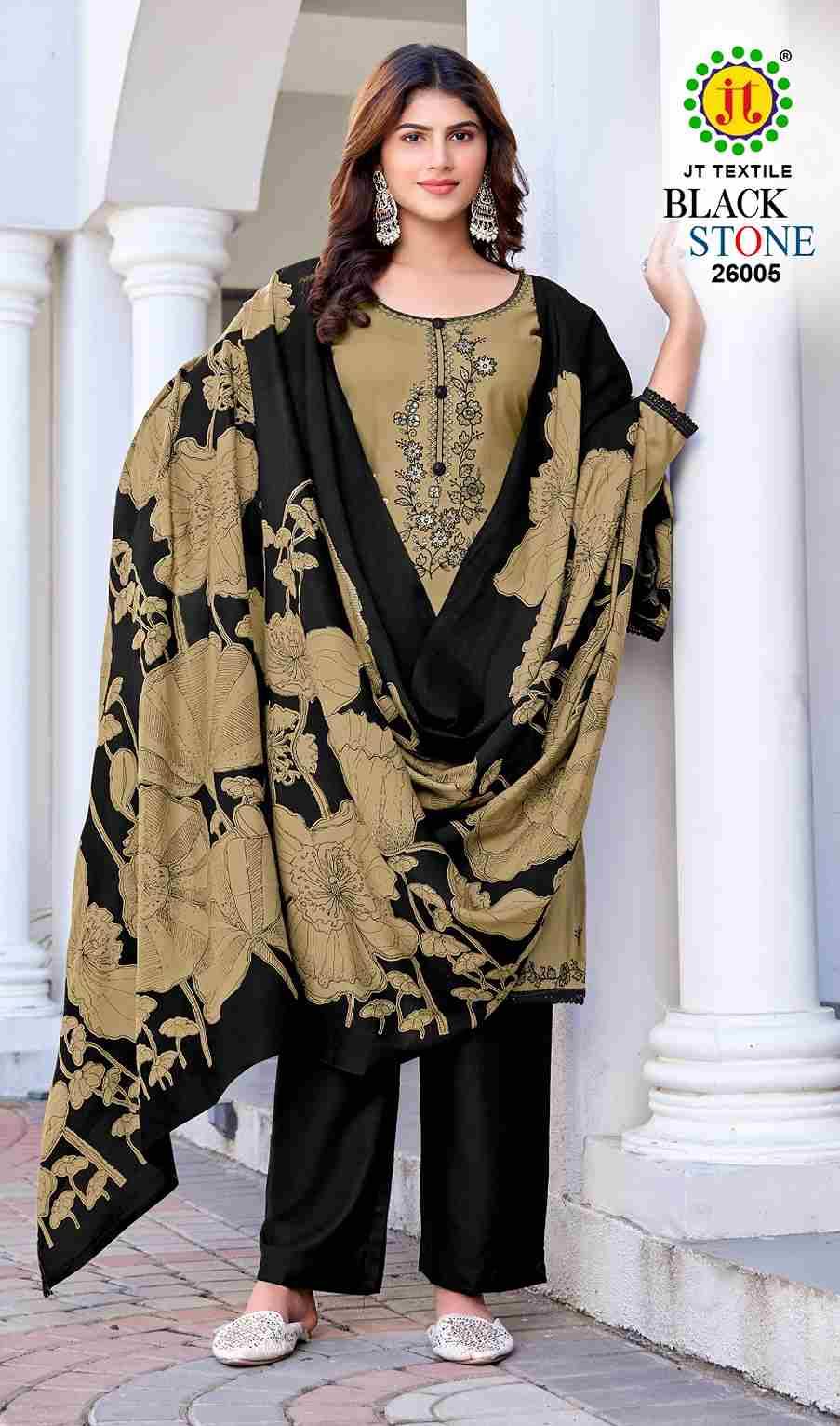 Black Stone Vol-26 By JT 26001 To 26005 Series Beautiful Festive Suits Colorful Stylish Fancy Casual Wear & Ethnic Wear Rayon Dresses At Wholesale Price