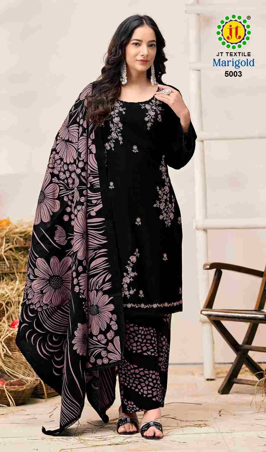 Marigold Vol-5 By JT 5001 To 5005 Series Beautiful Festive Suits Colorful Stylish Fancy Casual Wear & Ethnic Wear Rayon Dresses At Wholesale Price