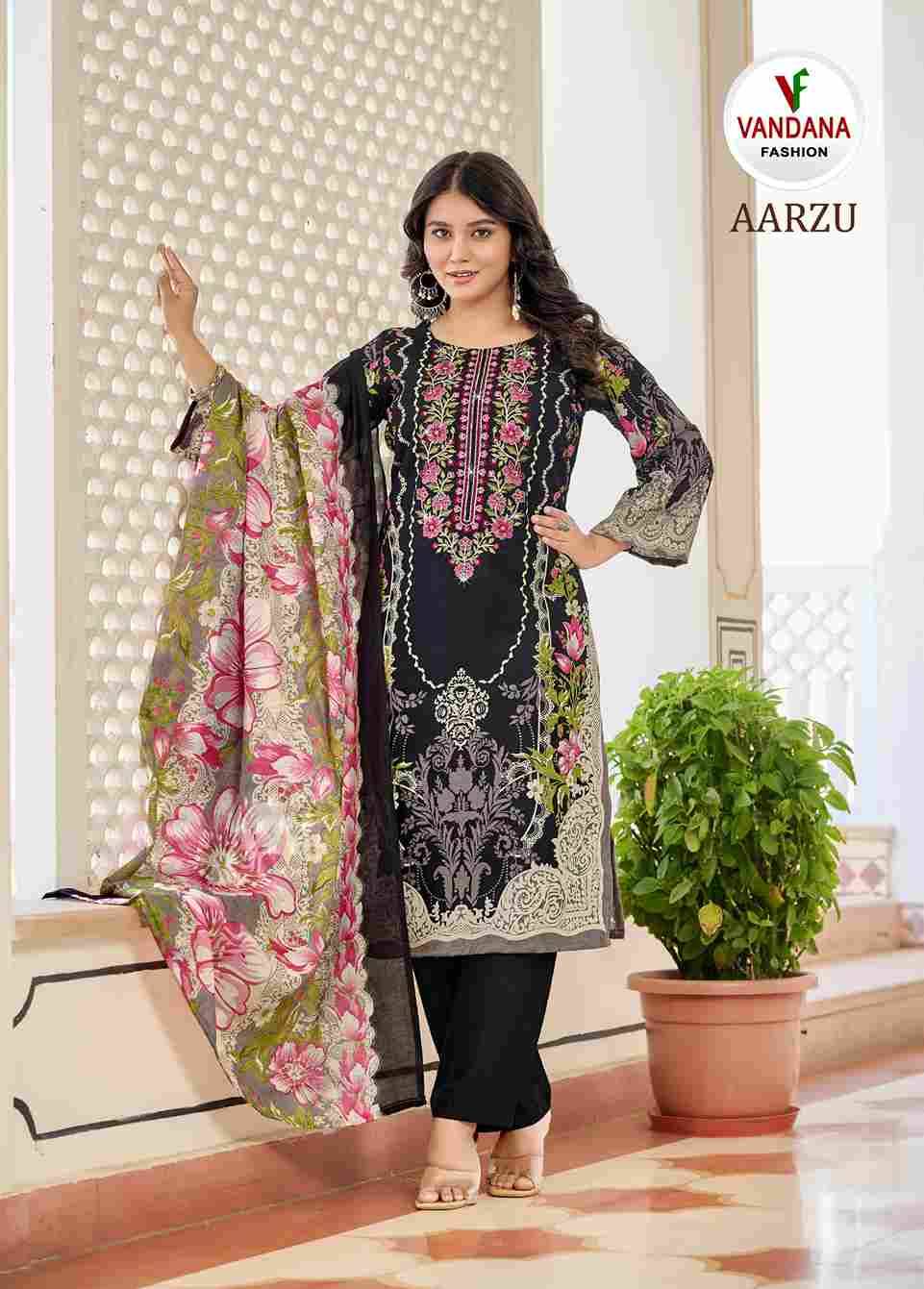 Aarzu Vol-3 By Vandana Creation 3001 To 3008 Series Beautiful Festive Suits Stylish Fancy Colorful Casual Wear & Ethnic Wear Soft Cotton Print Dresses At Wholesale Price