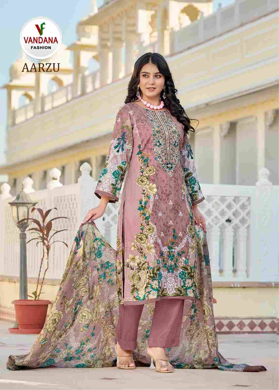 Aarzu Vol-3 By Vandana Creation 3001 To 3008 Series Beautiful Festive Suits Stylish Fancy Colorful Casual Wear & Ethnic Wear Soft Cotton Print Dresses At Wholesale Price