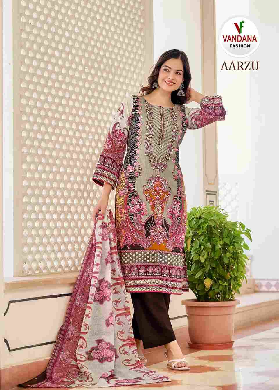 Aarzu Vol-3 By Vandana Creation 3001 To 3008 Series Beautiful Festive Suits Stylish Fancy Colorful Casual Wear & Ethnic Wear Soft Cotton Print Dresses At Wholesale Price
