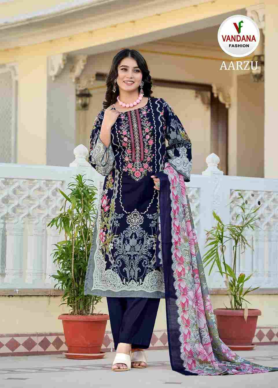 Aarzu Vol-3 By Vandana Creation 3001 To 3008 Series Beautiful Festive Suits Stylish Fancy Colorful Casual Wear & Ethnic Wear Soft Cotton Print Dresses At Wholesale Price