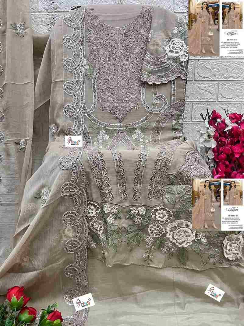 Shree Fabs Hit Design SF-5552 Colours By Shree Fabs SF-5552-A To SF-5552-D Series Beautiful Stylish Pakistani Suits Fancy Colorful Casual Wear & Ethnic Wear & Ready To Wear Chiffon Embroidery Dresses At Wholesale Price