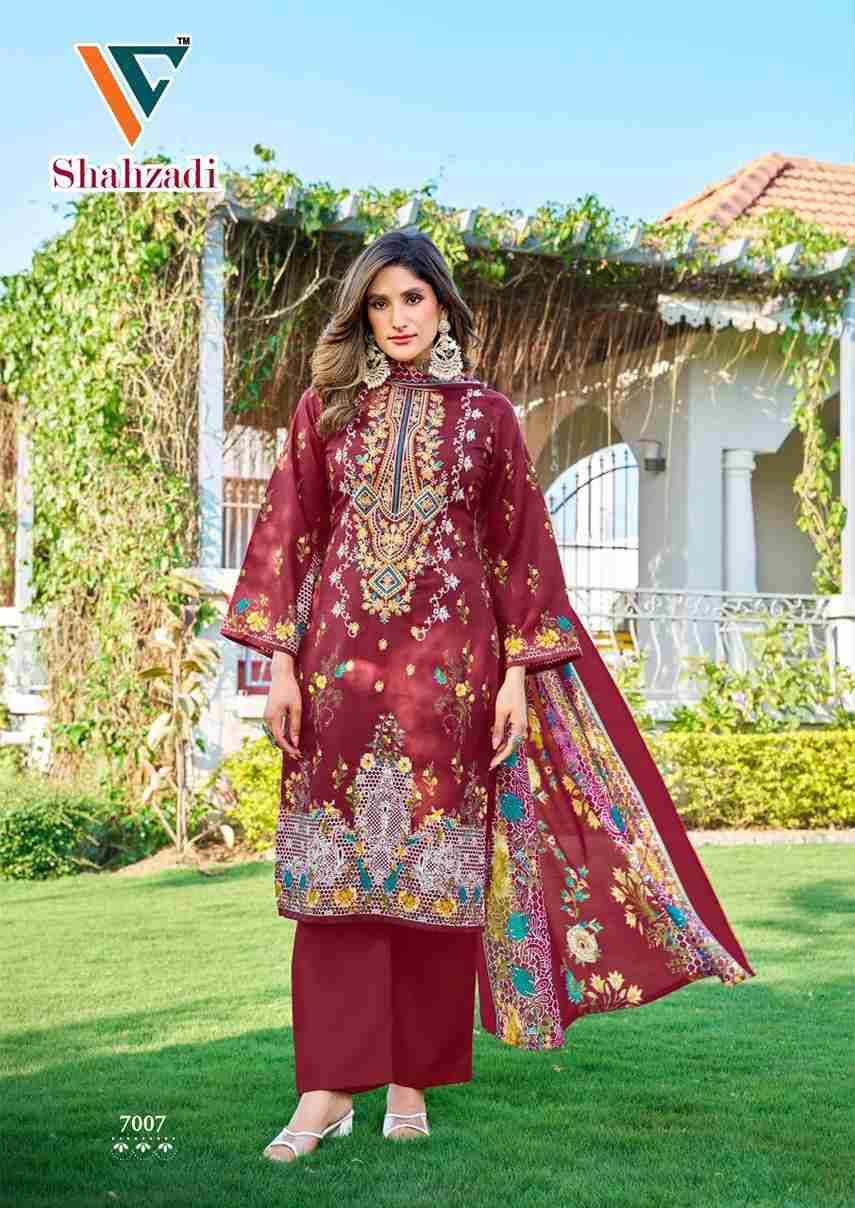 Shahzadi Vol-7 By Vandana Creation 7001 To 7008 Series Beautiful Festive Suits Stylish Fancy Colorful Casual Wear & Ethnic Wear Cotton Print Dresses At Wholesale Price