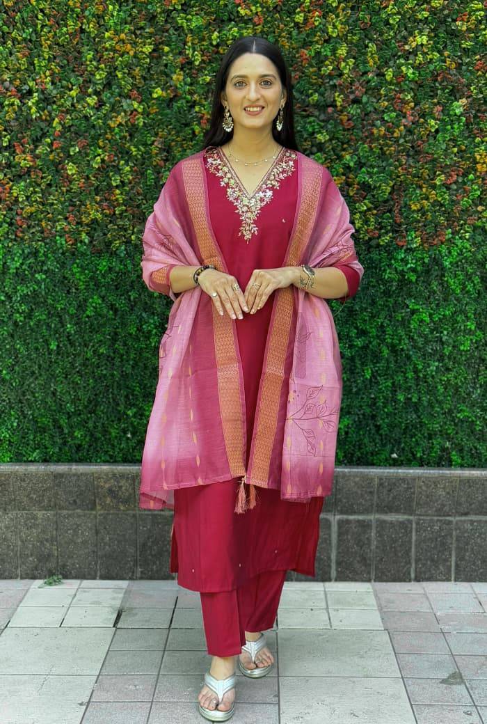 Kr-365 By Fashid Wholesale Designer Festive Suits Collection Beautiful Stylish Fancy Colorful Party Wear & Occasional Wear Roman Silk Kurti With Pent At Wholesale Price