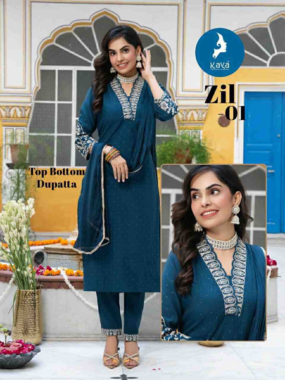 Zil By Kaya 01 To 06 Series Beautiful Stylish Anarkali Suits Fancy Colorful Casual Wear & Ethnic Wear & Ready To Wear Roman Dresses At Wholesale Price