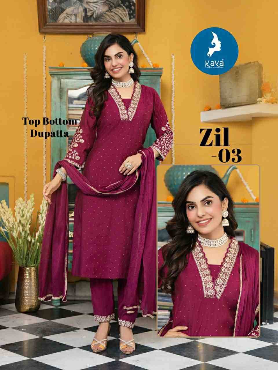 Zil By Kaya 01 To 06 Series Beautiful Stylish Anarkali Suits Fancy Colorful Casual Wear & Ethnic Wear & Ready To Wear Roman Dresses At Wholesale Price