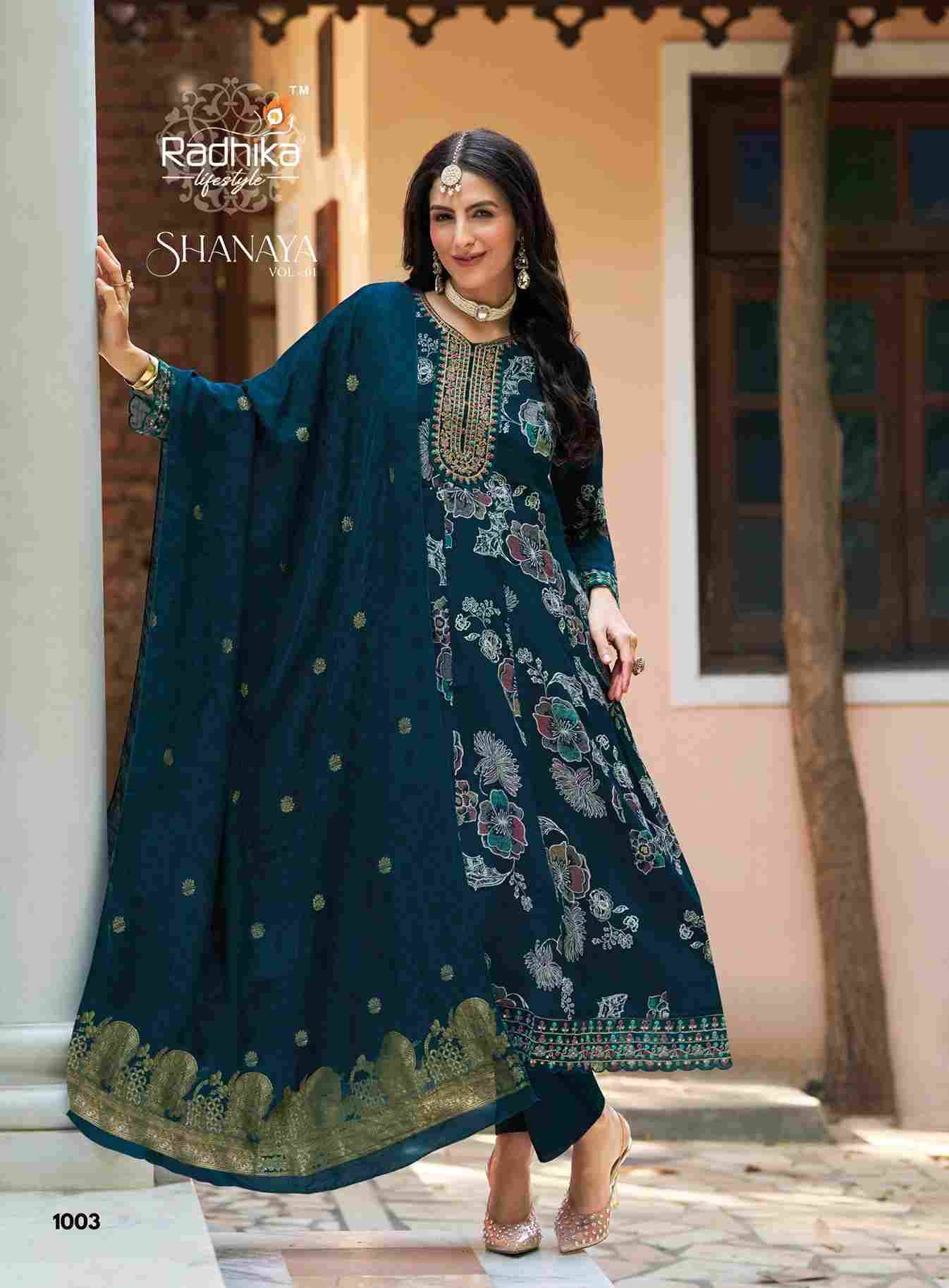 Shanaya Vol-1 By Radhika Lifestyle 1001 To 1006 Series Beautiful Stylish Festive Suits Fancy Colorful Casual Wear & Ethnic Wear & Ready To Wear Milan Dresses At Wholesale Price