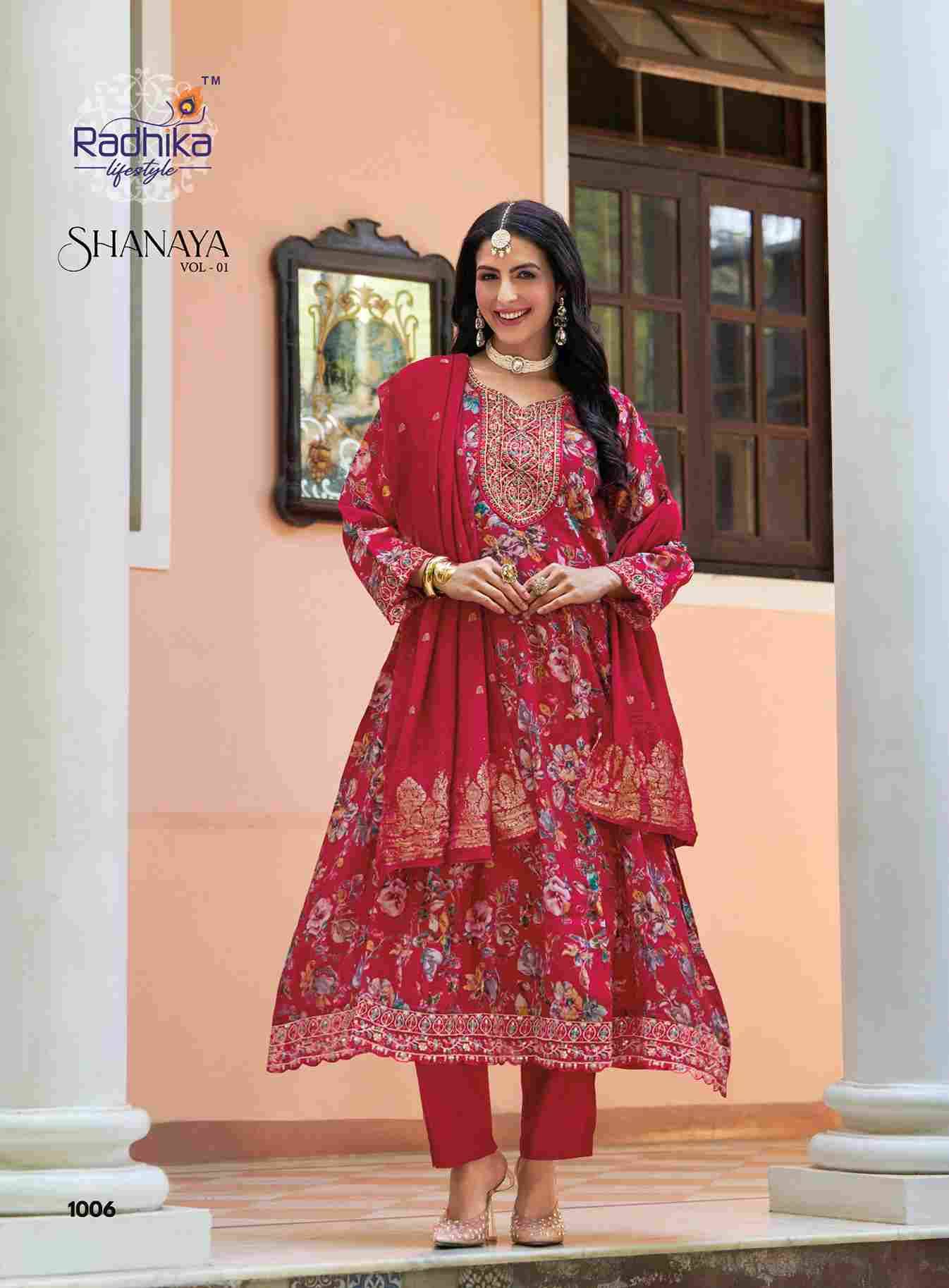 Shanaya Vol-1 By Radhika Lifestyle 1001 To 1006 Series Beautiful Stylish Festive Suits Fancy Colorful Casual Wear & Ethnic Wear & Ready To Wear Milan Dresses At Wholesale Price