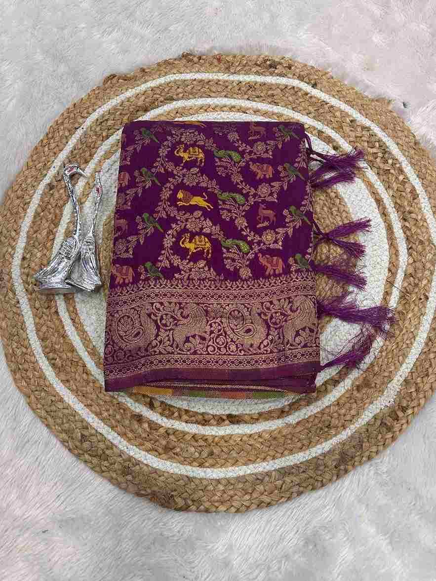 Sb-859 By Fashid Wholesale 01 To 06 Series Indian Traditional Wear Collection Beautiful Stylish Fancy Colorful Party Wear & Occasional Wear Pure Naylon Khadi Crepe Georgette Sarees At Wholesale Price