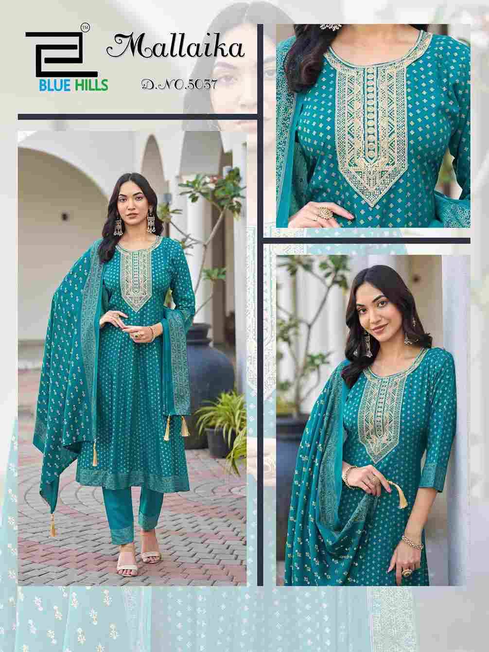 Mallaika By Blue Hills 5035 To 5040 Series Designer Stylish Fancy Colorful Beautiful Party Wear & Ethnic Wear Collection Rayon Foil Dresses At Wholesale Price