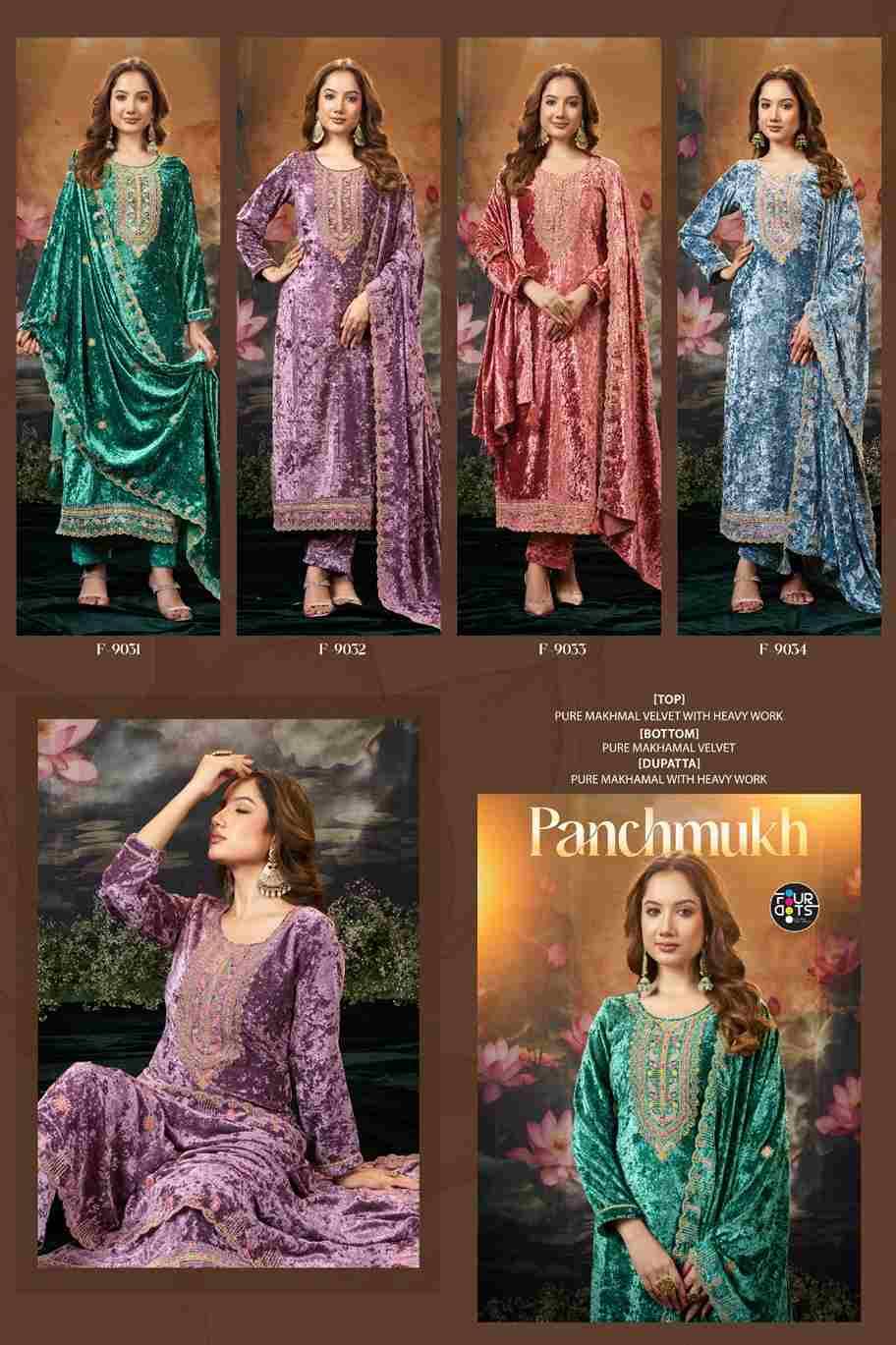 Panchmukh By Four Dots 9031 To 9034 Series Designer Stylish Fancy Colorful Beautiful Party Wear & Ethnic Wear Collection Premium Velvet Dresses At Wholesale Price