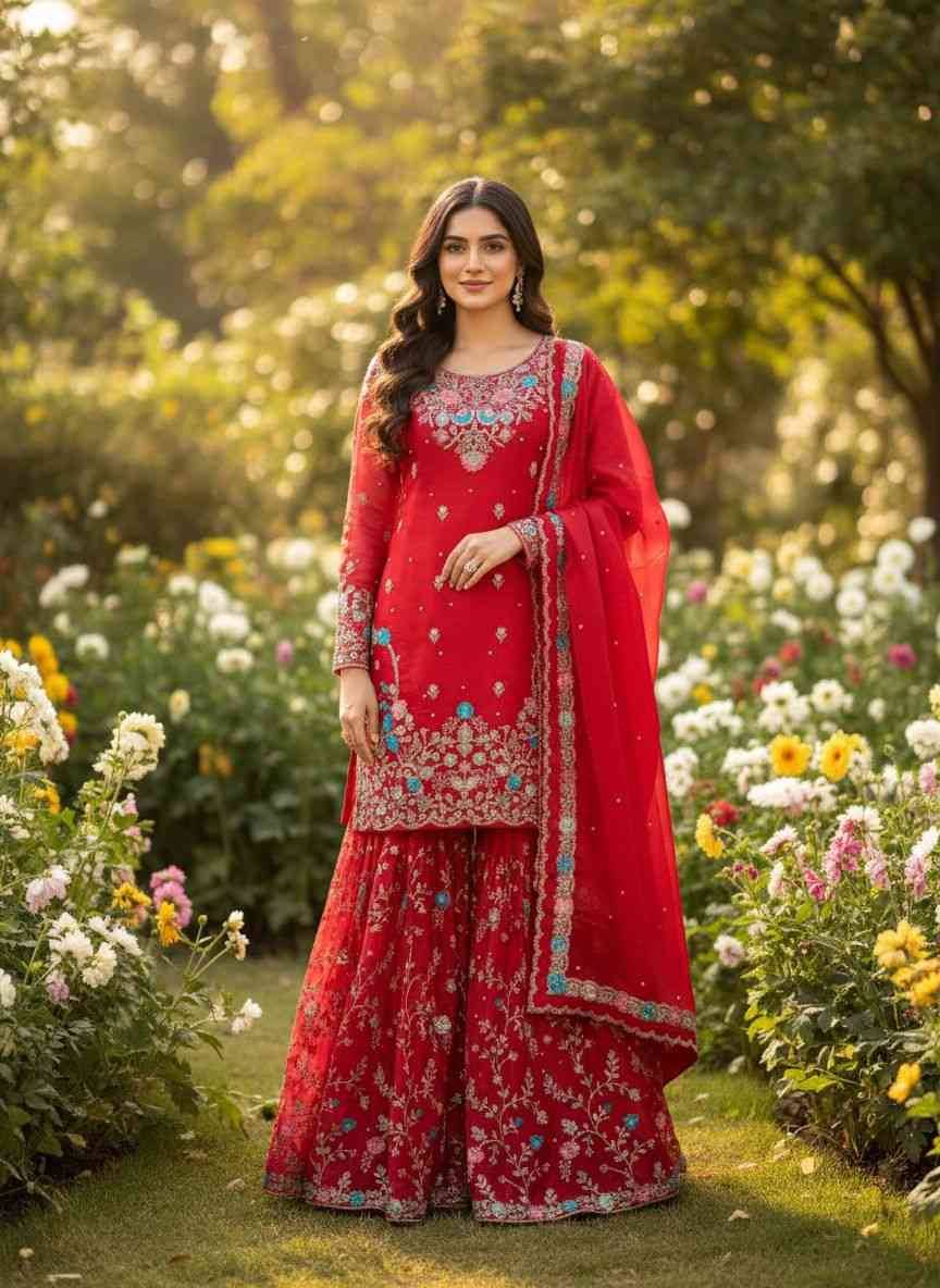 R-5956 By Fashid Wholesale 01 To 02 Series Suits Beautiful Fancy Colorful Stylish Party Wear & Occasional Wear Jimmy Choo Silk Dresses At Wholesale Price